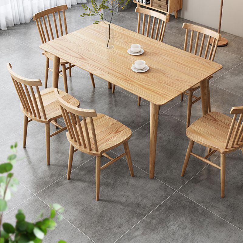 Glam Style Table Wooden Rectangle Table with 4 Legs for Home Use
