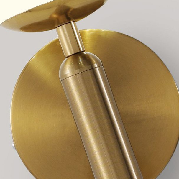 Industrial Bath Vanity Lighting Globe Shaded Golden / Black Vanity Lamp for Bathroom