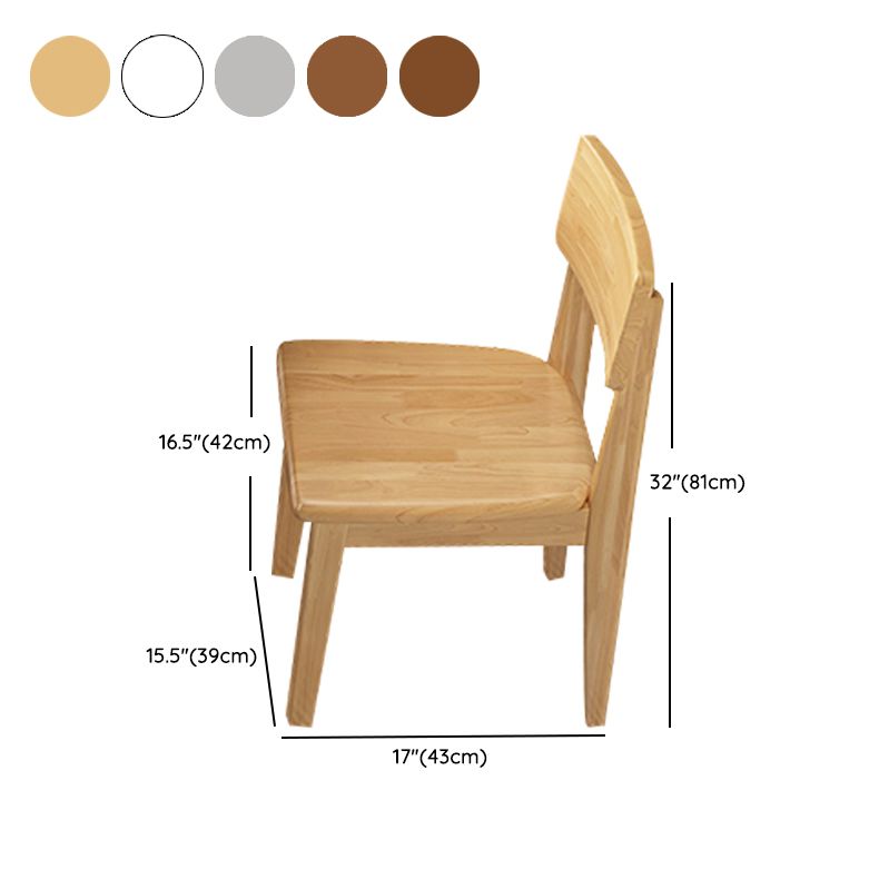 Modern Style Solid Wood Furniture 1/5 Pcs Square Shape Dinette Table with Chair