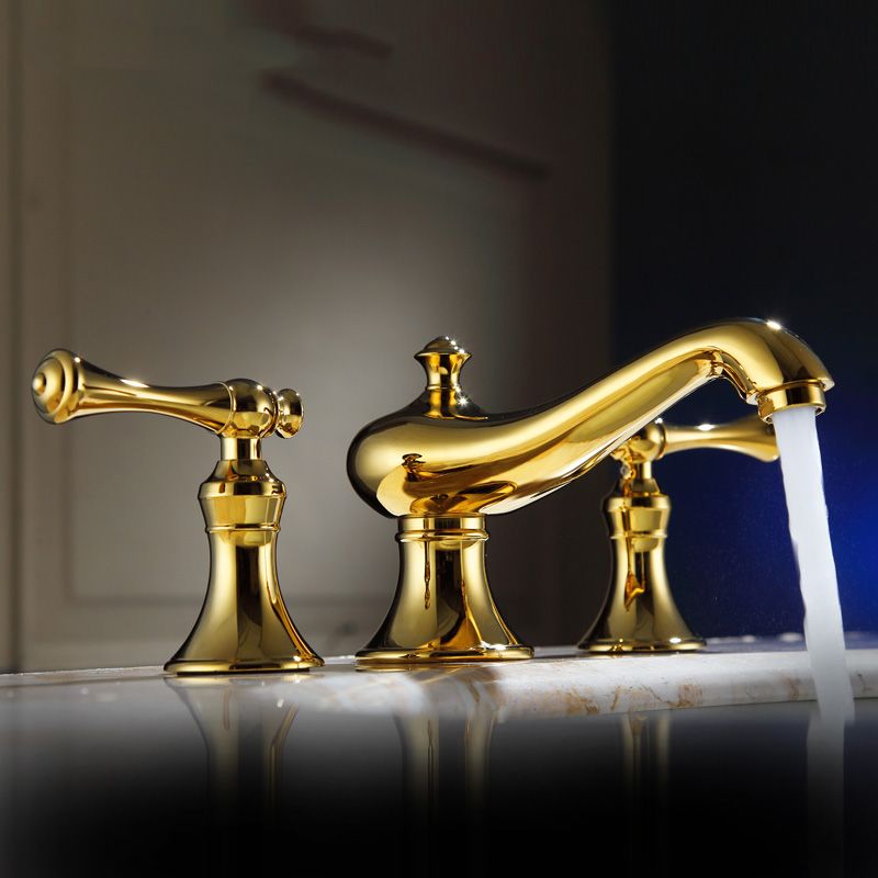 Traditional Deck Mounted Bronze Roman Tub Faucet Low Arc Roman Tub Faucet Set