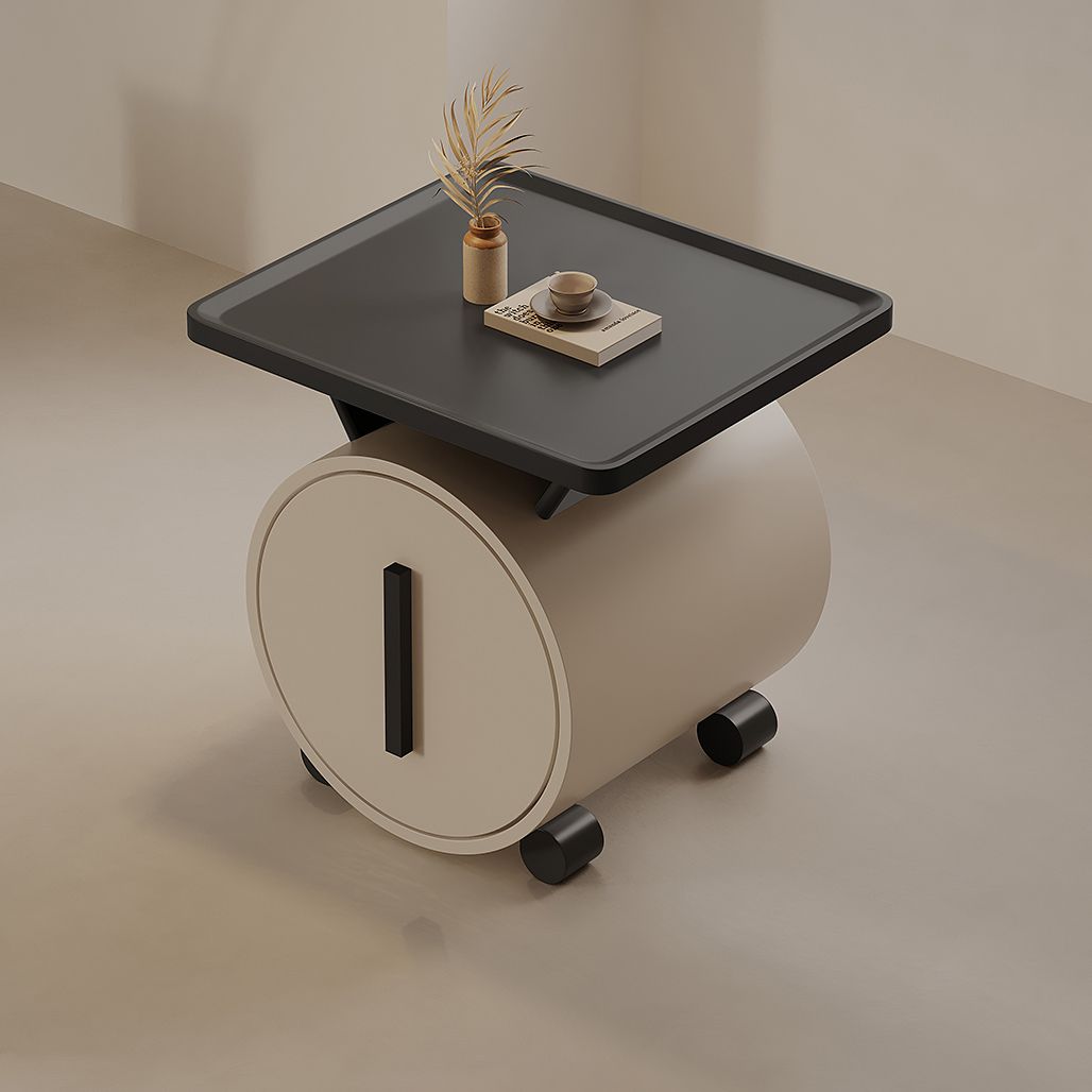 Solid Wood Children's Bedside Table Light Luxury Beige Nightstand