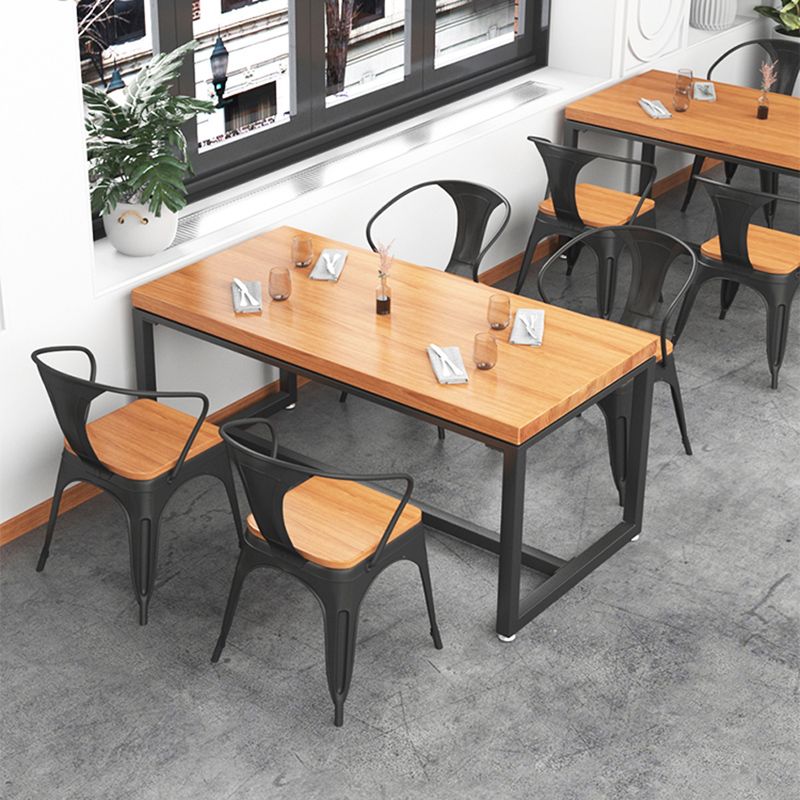Industrial Rectangle Dining Table Set 1/4/5 Pcs Dinette Set for Home