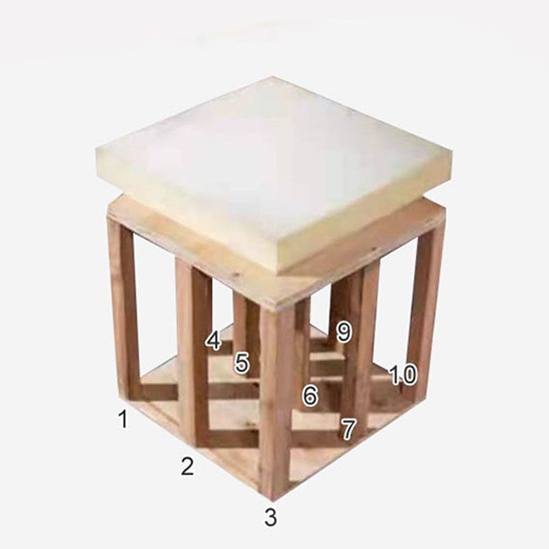 Orange Modern Pouf Water Resistant Solid Color Round Pouf for Drawing Room