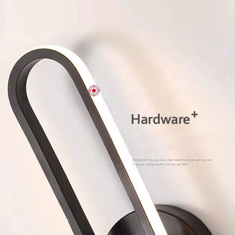 Oval Shape Metal Wall Light Modern Style Single Light Wall Sconce Light