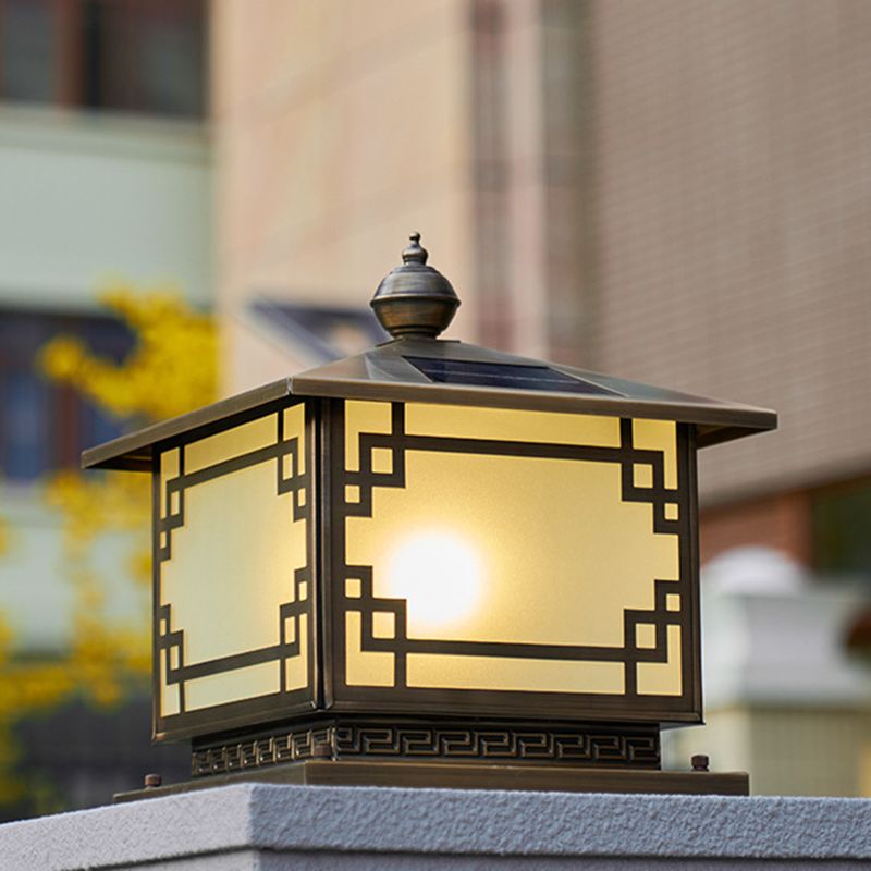 Household LED Pillar Lamp Modern Solar Lighting Fixture for Garden
