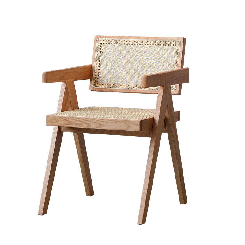 Sillas de comedor de madera maciza, silla con respaldo abierto para interior y exterior, para cocina