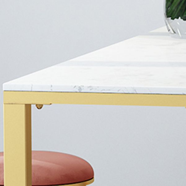 Faux Marble Pub Table Set Modern 1/7 Pieces Bar Stool and Table Set
