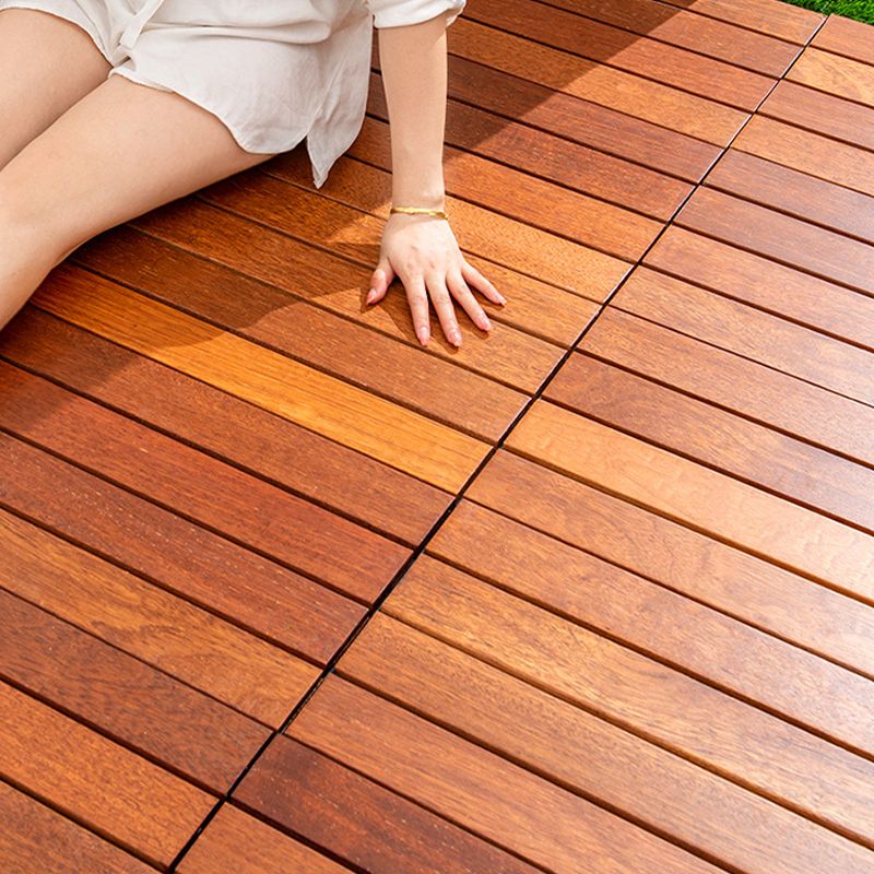 Tradition Smooth Wood Floor Tile Click Lock Teak Wood for Living Room