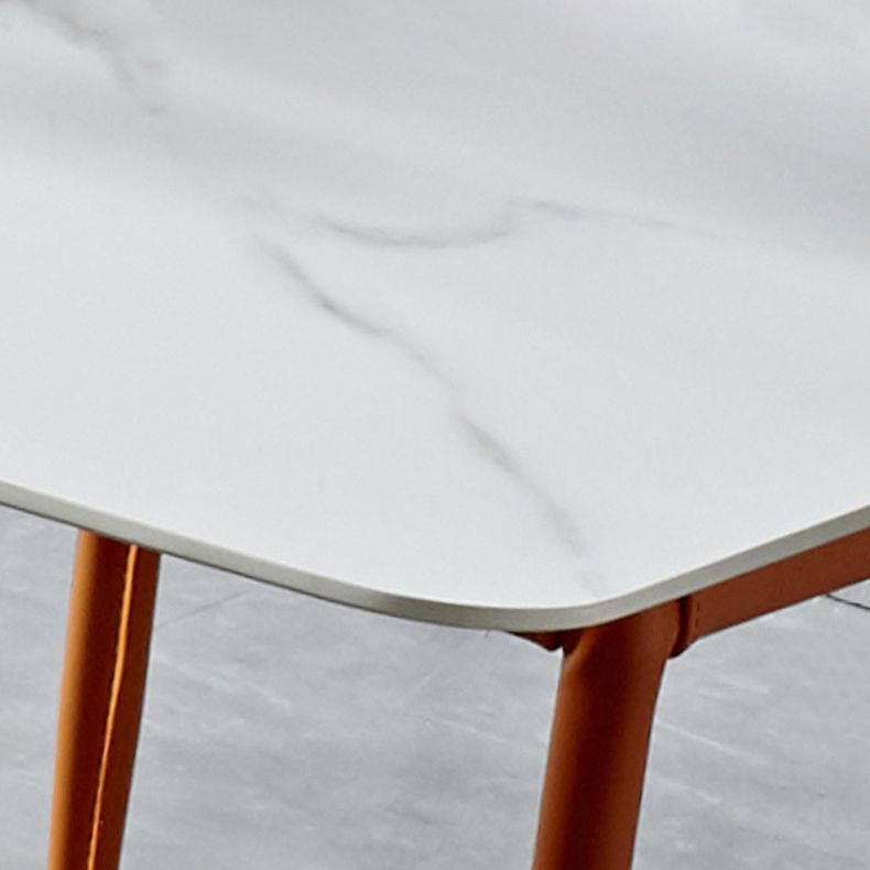 Juegos de comedor contemporáneos con mesa de comedor de piedra sinterizada y sillas de cojín