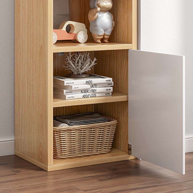 Modern Standard Bookshelf Wood Engineered Bookcase with Rectangular Shelves