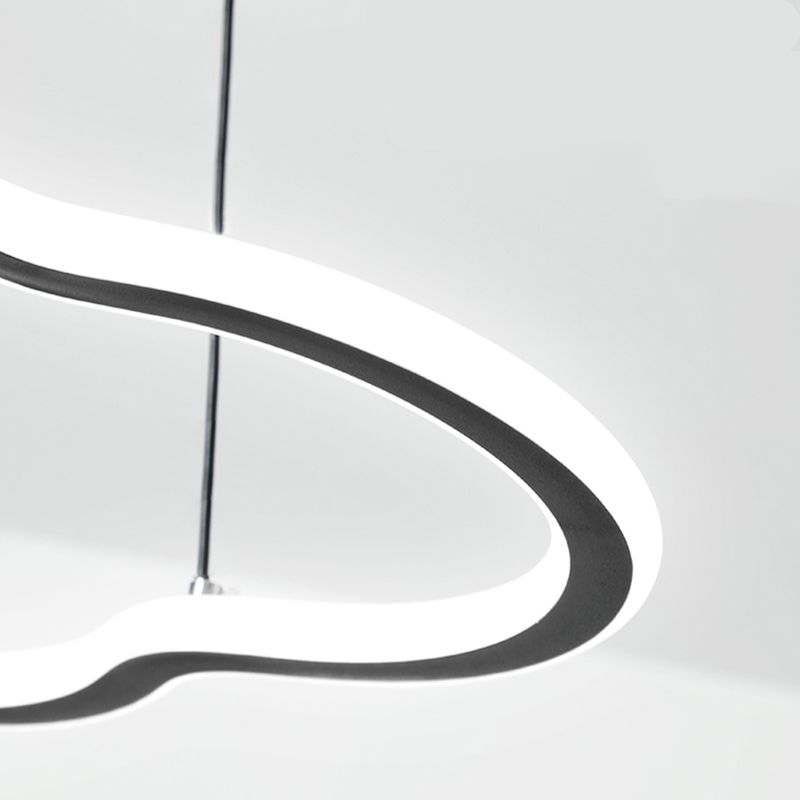 Nordischer Wolkenkronleuchter Metall Eins Licht LED Kronleuchter Anhänger für Wohnzimmer