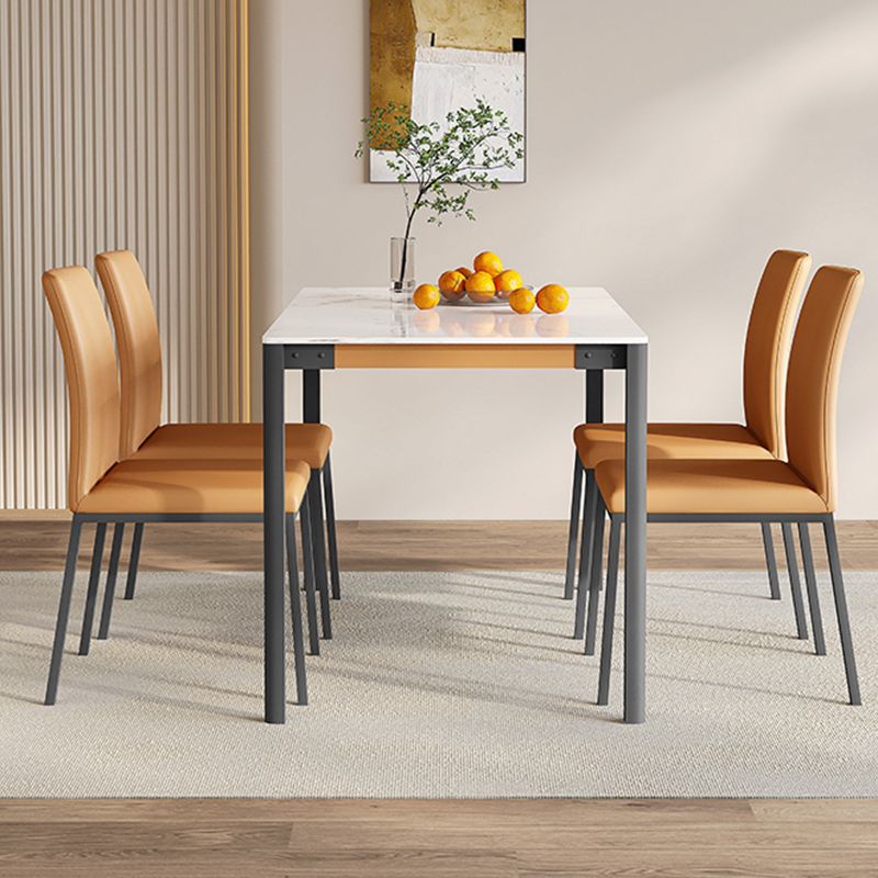 Contemporary Style 1/5/7 Piece Rectangle Stone Dining Bench Set for Home
