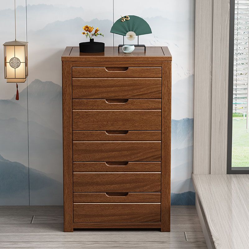 Contemporary Solid Wood Dresser Vertical Bedroom Lingerie Chest Dresser with Drawer