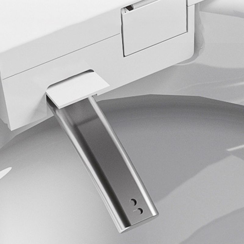 Modern White Flush Toilet Concealed Tank One-Piece Toilet with Slow Close Seat