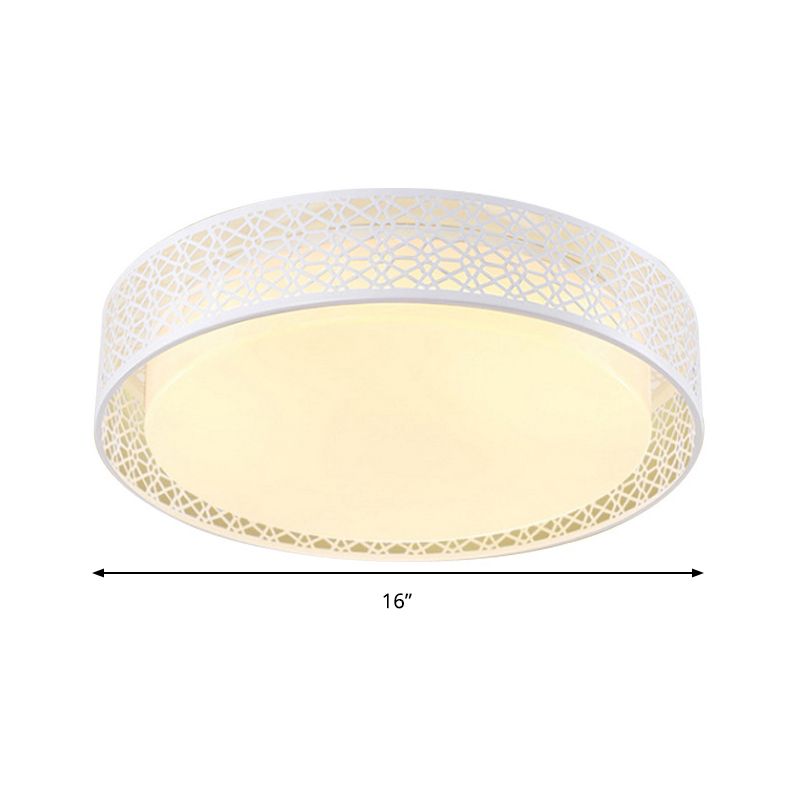 Acryl holle ronde plafondlicht moderne stijl led spoelplafondlamp in wit voor volwassen slaapkamer