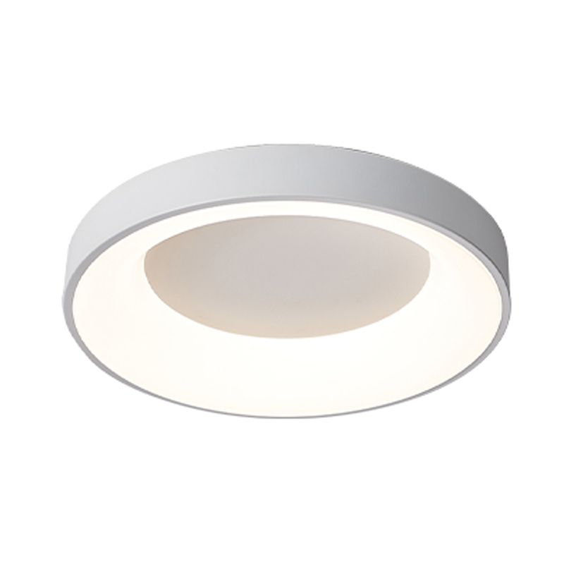 Minimalism LED Flush Mount Round Metal Ceiling Light Fixture for Bedroom