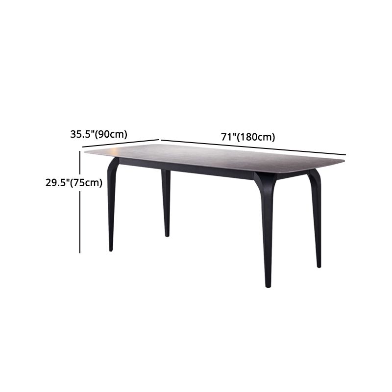Modern 1/2/4/7 Pieces Dinette Set with Grey Sintered Stone Top Rectangle Dining Table Set
