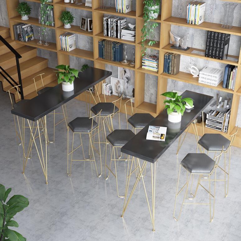 Glam 1/2/3/4 Pieces Reclaimed Wood Bar Table Set Rectangular Counter Set for Home Use