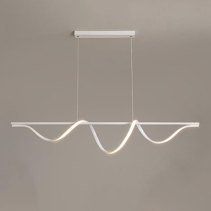 Modern Single White Kitchen Island Lighting LED Island Pendant Lighting
