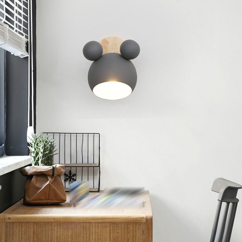 Modern Bear Shape Wall Sconce Lights 1 Light Wall Light for Living Room
