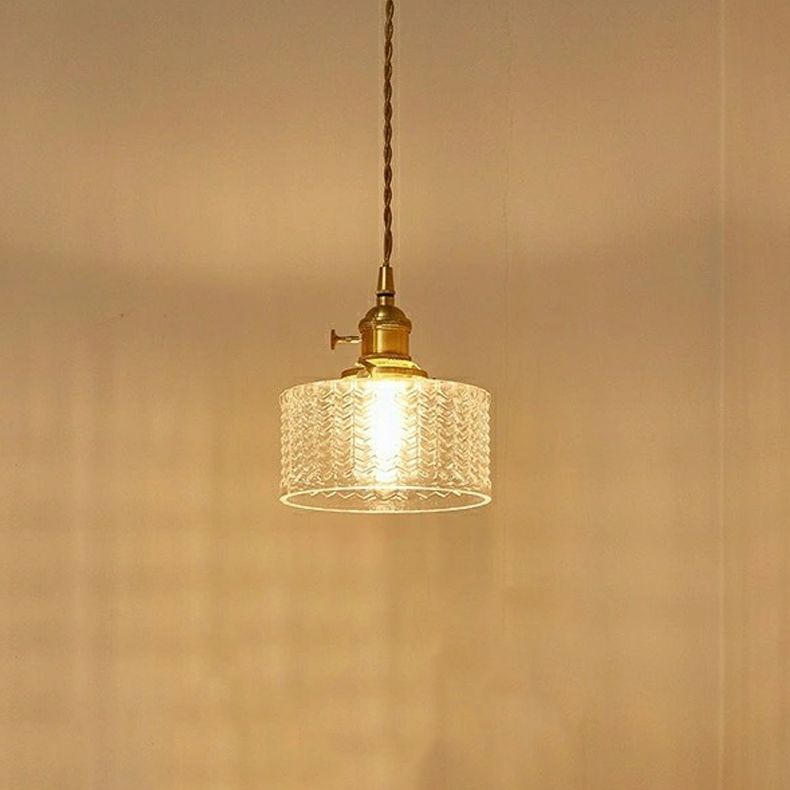 Modern Style Geometric Down Lighting Glass 1 Light Hanging Ceiling Lights