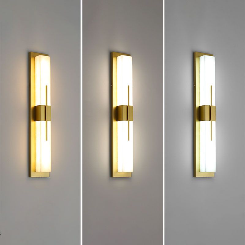 1-Light Modern Wall Sconce Simple Stone Wall Mount Lamp for Living Room