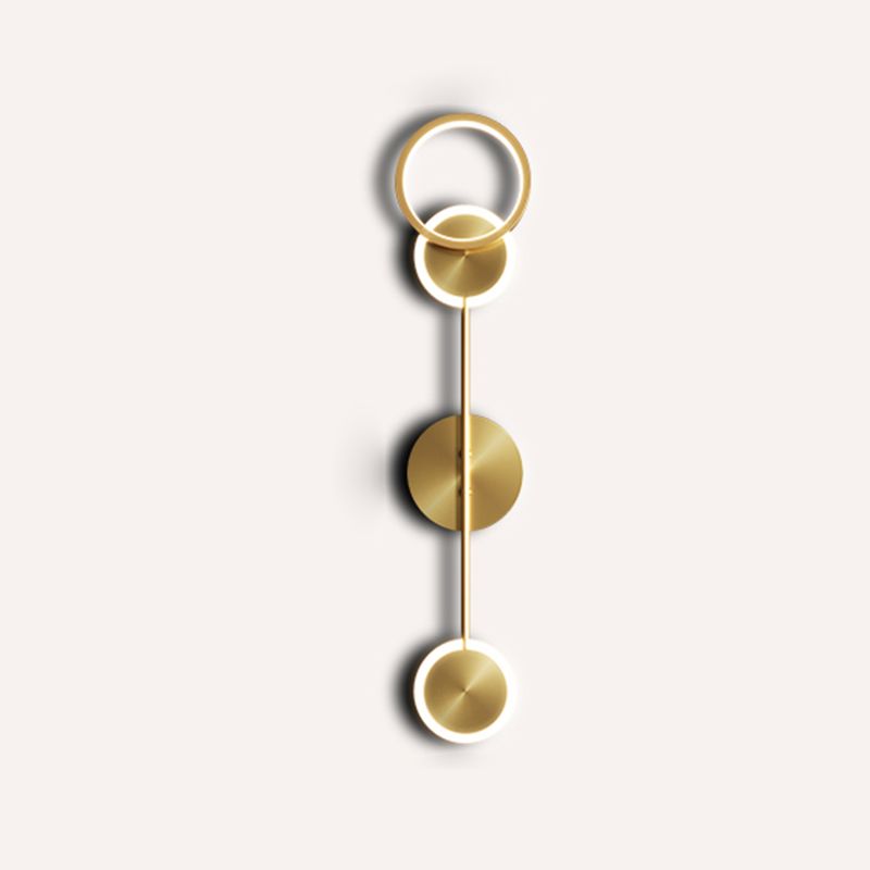 Modern Luxury Style Round Wall Mounted Light Fixture Metal Wall Sconce Lighting for Bedroom