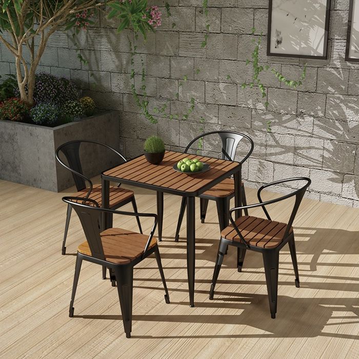 Industrial Style Dining Table 4 Metal Base Table for Home Kitchen Dinner