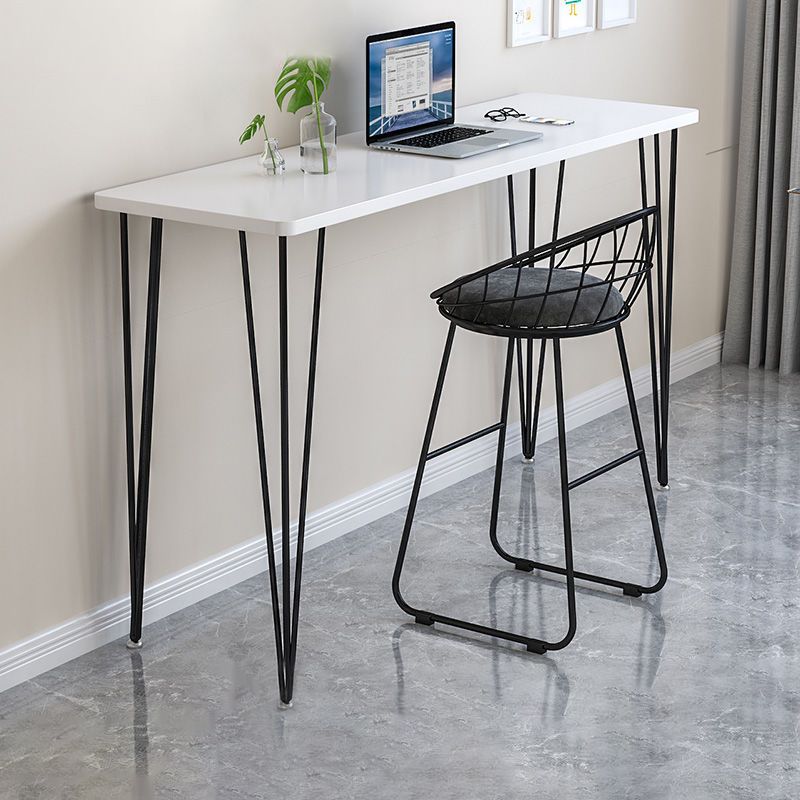 Rectangle Top Counter Height Table with Metal Base Bar Table