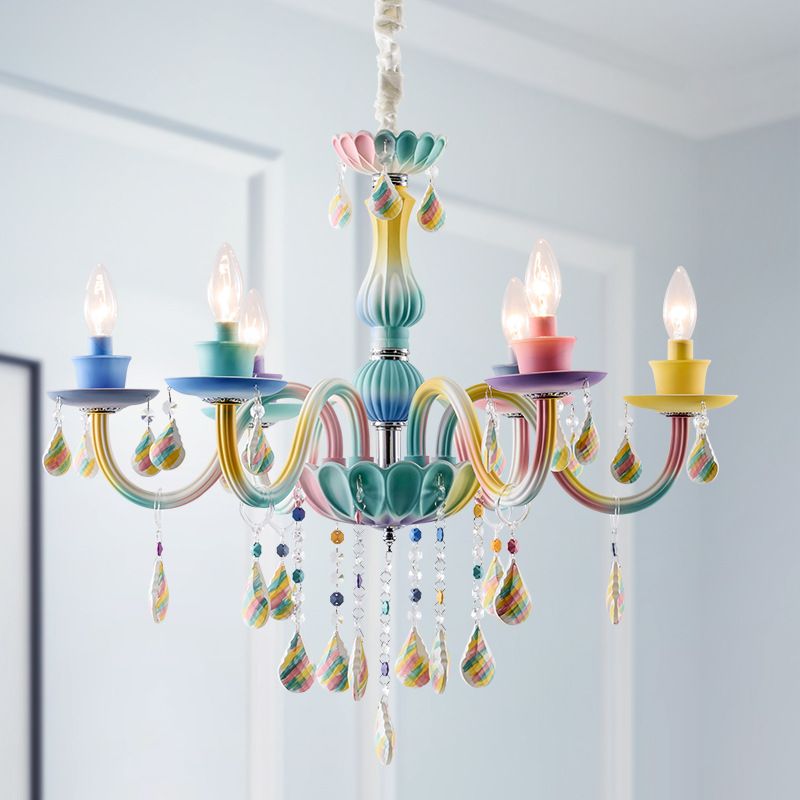 Multi Coloured Glass Pendant Light Sputnik Contemporary Ceiling Light for Living Room