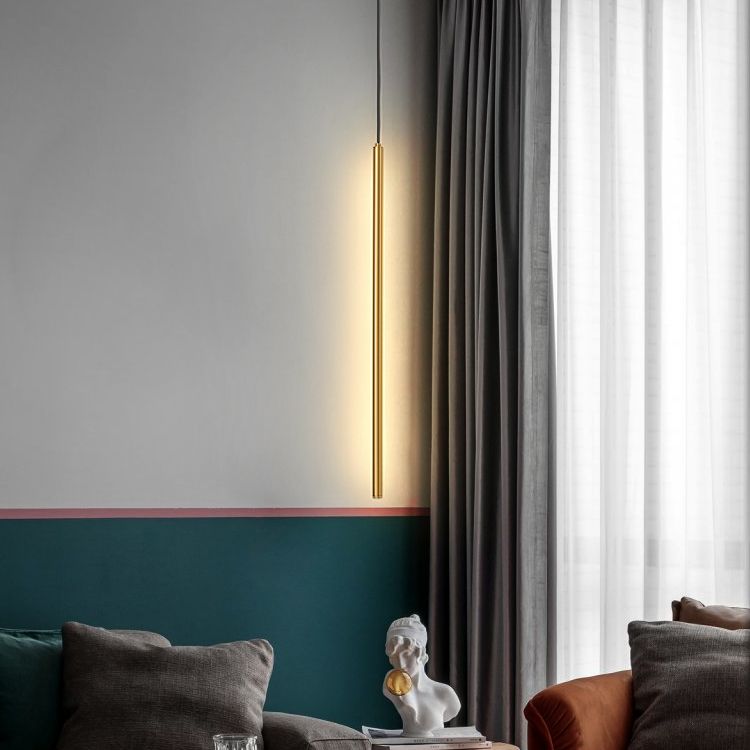 Cylinder Shape Pendants Lights Style Contemporary Metal Lampes suspendues en métal