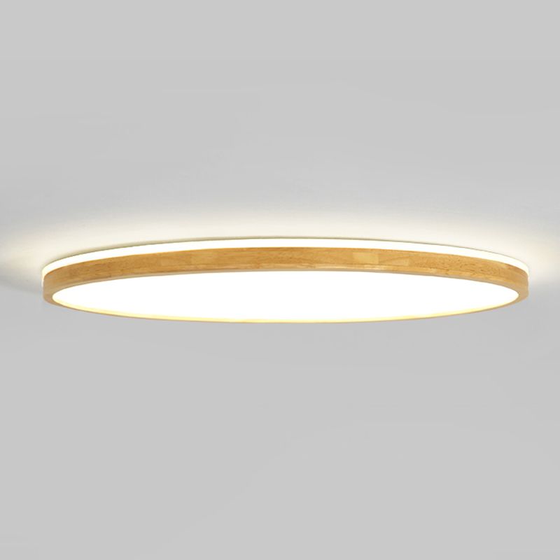 Legno Rotondo Flush Light Light Modern Single Light Flush Massimale Light Fixtures in Brown