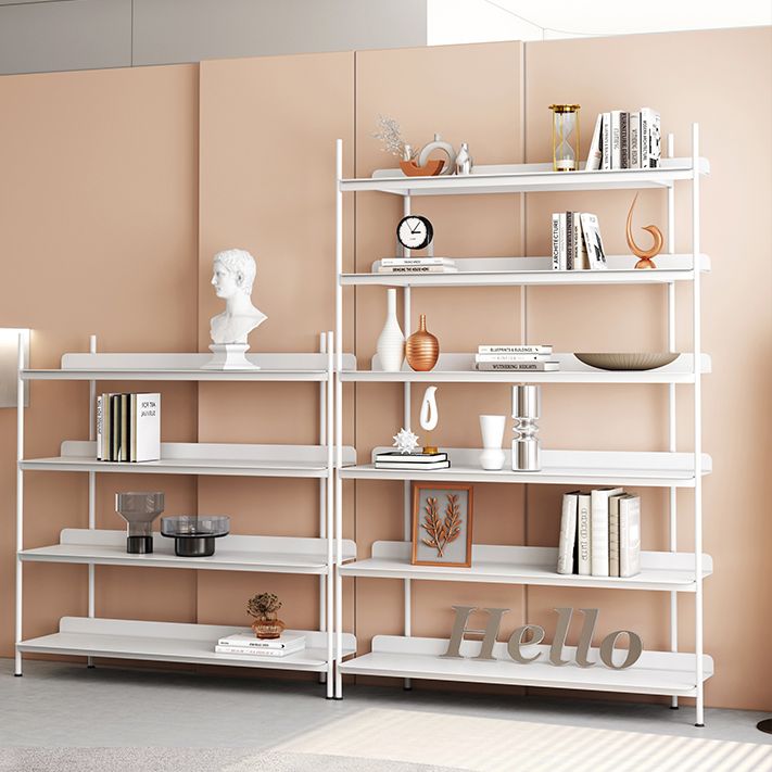 Contemporary Metal Etagere Bookshelf Open Office and Living Room Bookcase