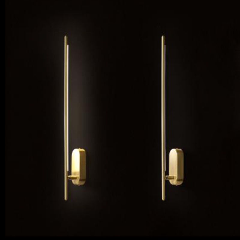 Lineaire LED -wandlampjes Stonces Moderne minimalistische stijl koperen wandlampen