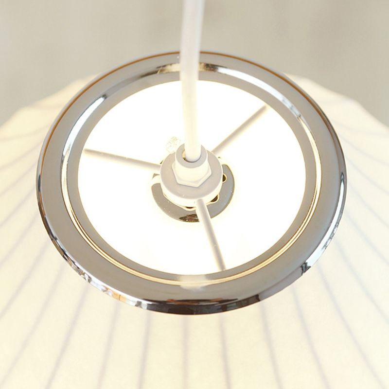 Stoff 1-Licht-Suspensionsbeleuchtung moderne weiße Decke Down Lampe