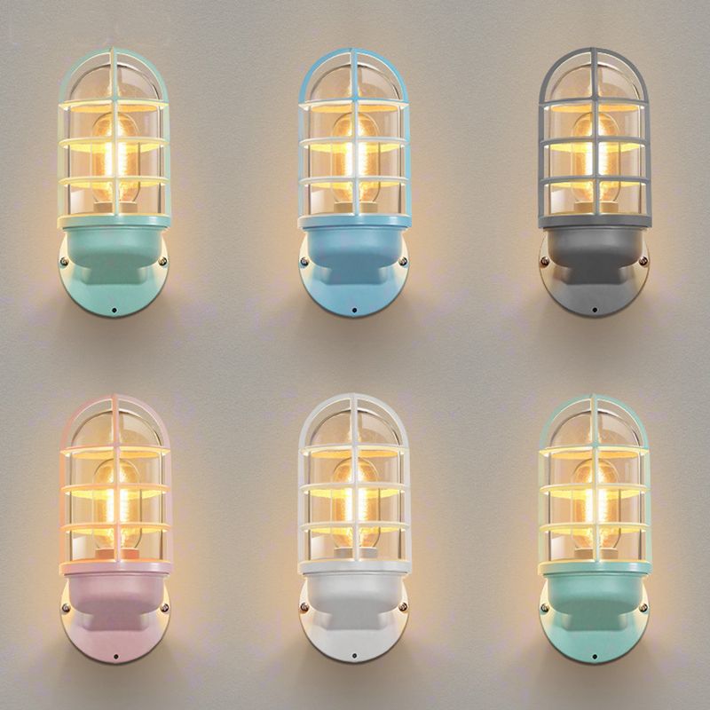 1-Light Geometric Wall Light Sconce Modern Style Metal Wall Mounted Lights