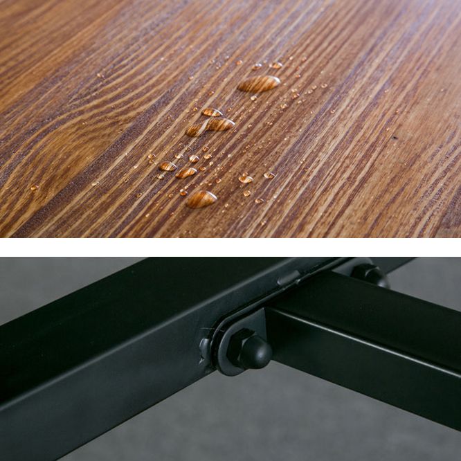 1/7 Pieces Indoor Bar Table Set Industrial Wooden Bar Table and Stools with Footrest