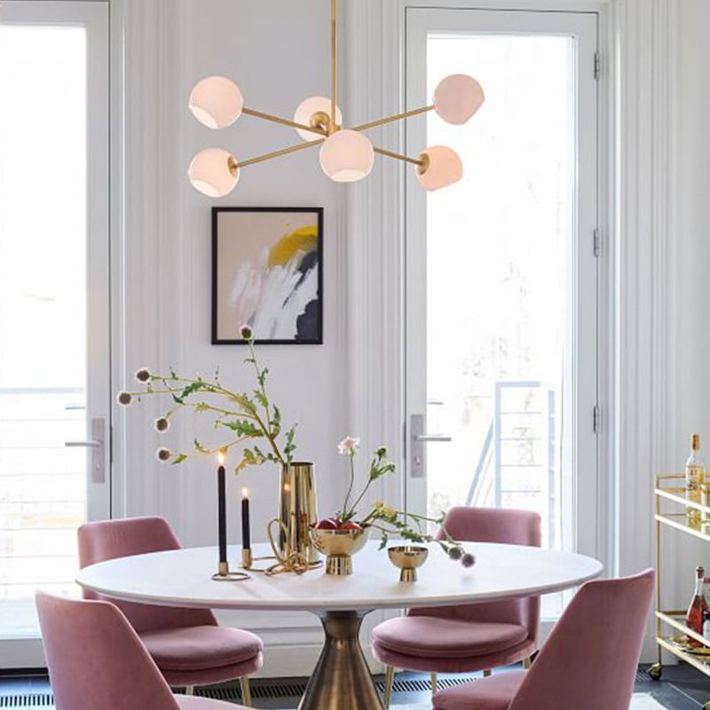 Nordisch moderne einfache leichte Luxusstil Anhänger Kronleuchter Licht für Wohnzimmer