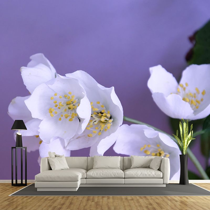 Modern Jasmin Mural Wall Decor Mildew Resistant Living Room Wall Mural Wall Art