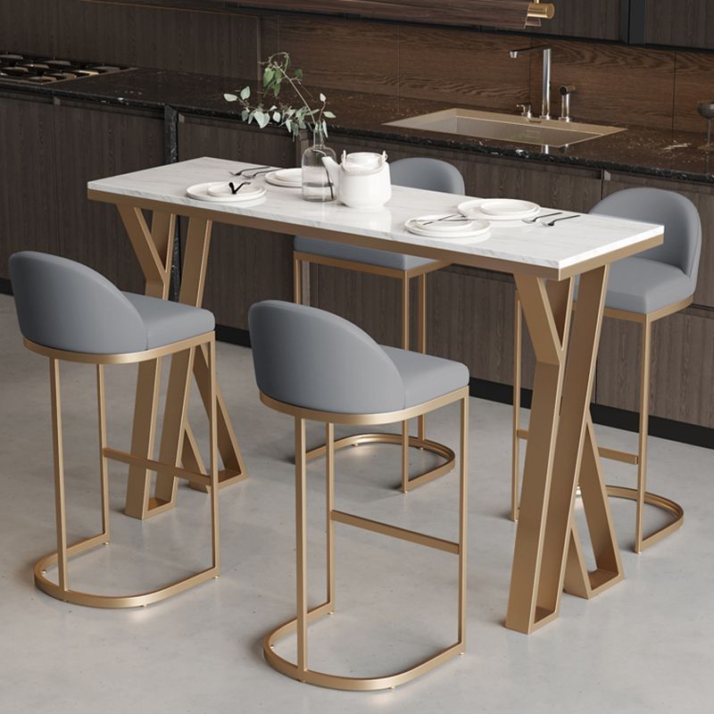 1/3/5 Pieces Counter Height Pub Set, Contemporary and Rectangular