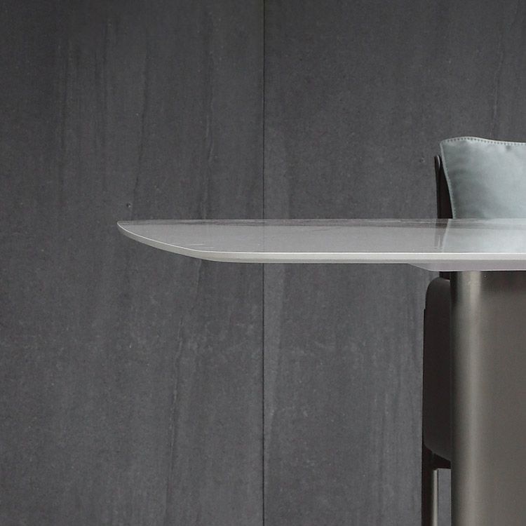 Metaal traditionele luxe rechthoek binnen tafel gesinterde stenen tafel voor eetkamer en keuken