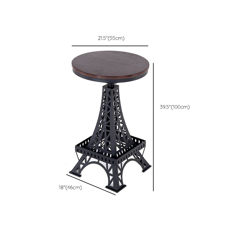 Solid Wood Bar Table Set 1/2/3 Pieces Industrial Round Bar Table