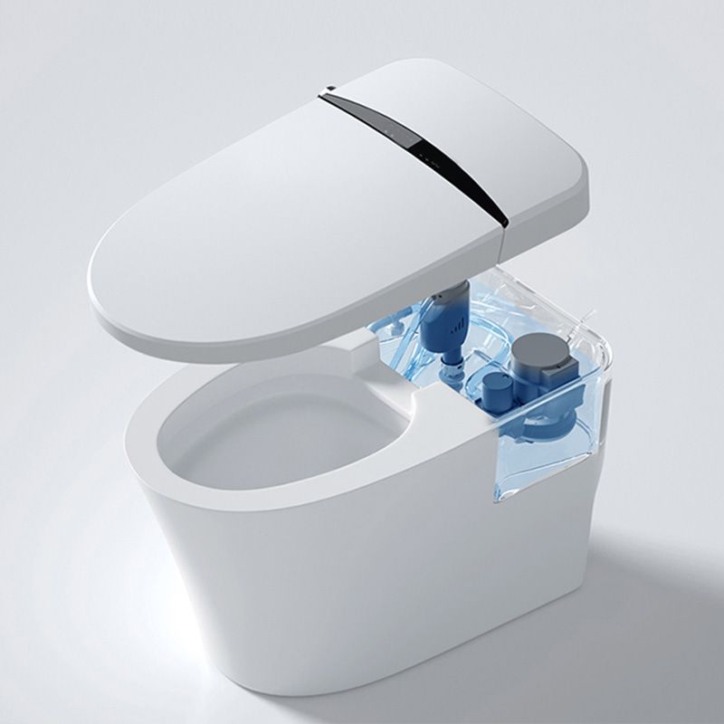 White Floor Mount Bidet Elongated Floor Standing Bidet with Heated Seat
