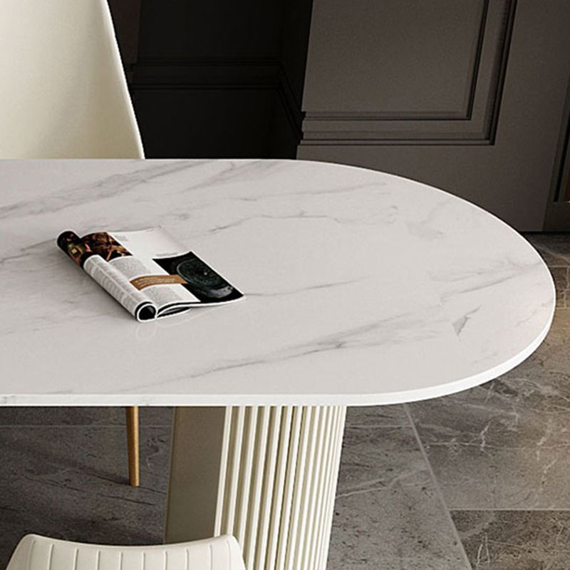 Metaal eigentijdse gratis vorm eettafel gesinterde stenen tafel voor eetkamer en keuken