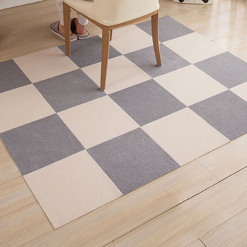 Carpet Tile Fade Resistant Solid Color Self-Stick Carpet Tiles Living Room