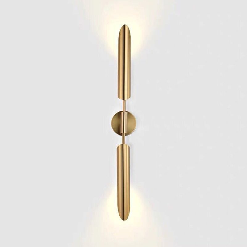 Lampada da parete geometrica di ferro elettroplate moderno a parete di lusso per spazi interni
