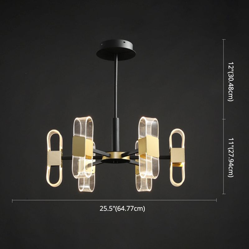 Starburst Metal Chandelier Lighting Contemporary Style LED Pendant Lighting Partramure