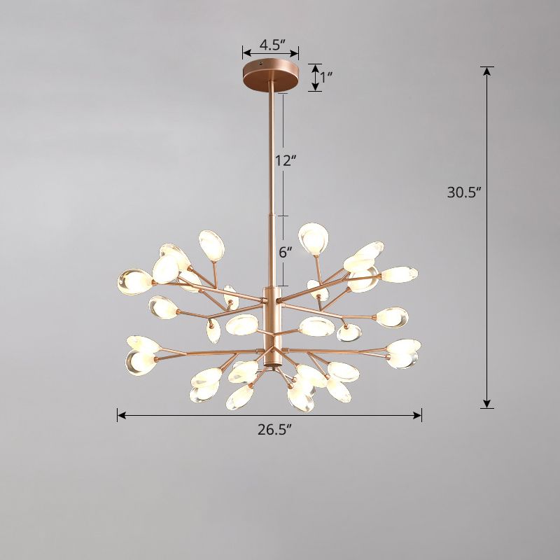 Baumzweiste Wohnzimmer Deckenlampe Acryl minimalistische LED Kronleuchter Anhänger Licht