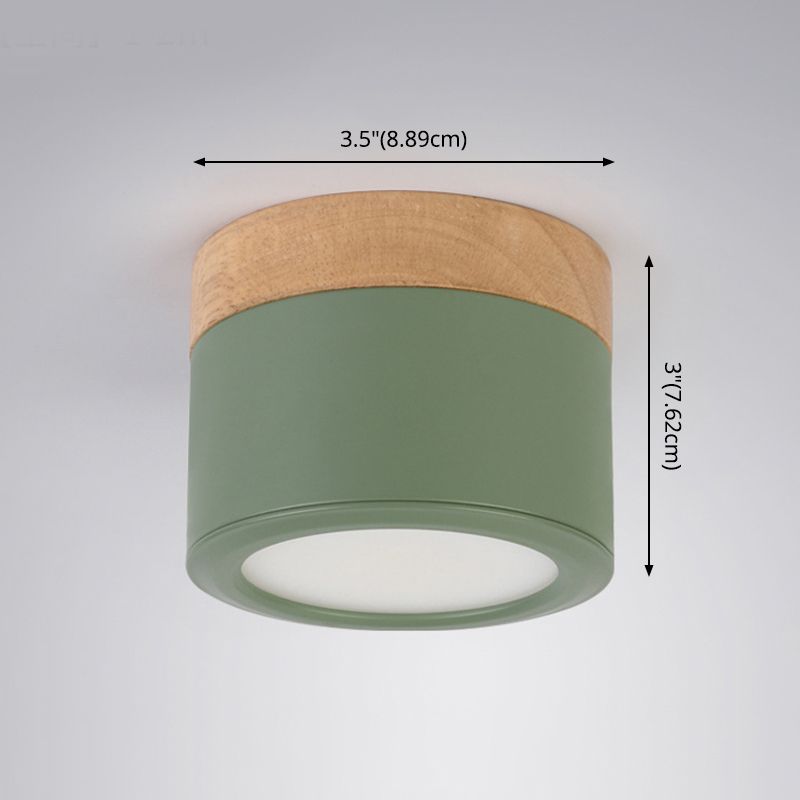 Cilinder Flush Mount Plafond Fixture Nordic Style LED Metal Flush Plafond Light Fixture