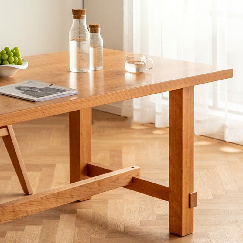 Mesa de comedor de comedor de madera contemporánea con 4 patas